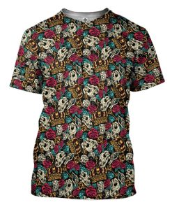 Gearhuman Skull Vintage Tattoo Tshirt Apparel GQ23092 3D T-shirt T-Shirt S 