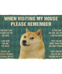 Gearhumans 3D 3D Please Remember Doges House Rules Custom Doormat GO17052120 Doormat Doormat S(15,8inchx23,6inch) 