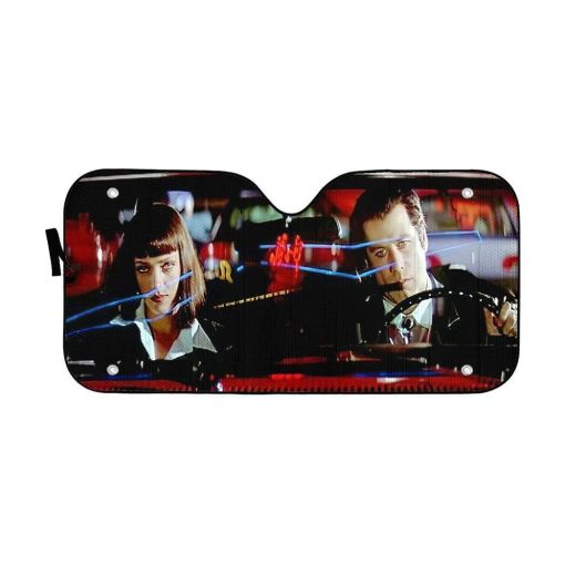 Gearhumans 3D A Date With Vincent Vega Pulp Fiction Custom Auto Car SunShade 1 gearhumans 3D A Date With Vincent Vega Pulp Fiction Custom Auto Car SunShade GN300716 Auto Sunshade 57''x27.5''
