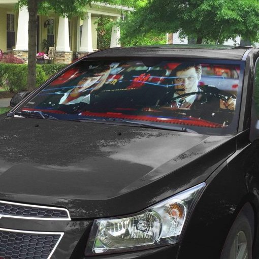 Gearhumans 3D A Date With Vincent Vega Pulp Fiction Custom Auto Car SunShade 2 gearhumans 3D A Date With Vincent Vega Pulp Fiction Custom Auto Car SunShade GN300716 Auto Sunshade