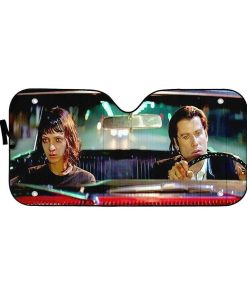 gearhumans 3D A Date With Vincent Vega Pulp Fiction Custom Auto Car SunShade GN300717 Auto Sunshade 57''x27.5''