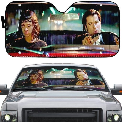 Gearhumans 3D A Date With Vincent Vega Pulp Fiction Custom Auto Car SunShade 3 gearhumans 3D A Date With Vincent Vega Pulp Fiction Custom Auto Car SunShade GN300717 Auto Sunshade