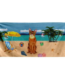 Gearhumans 3D Abyssinian Cat Custom Beach Towel GW1105215 Towel Towel 60''x30'' 