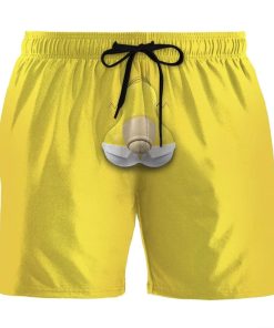 Gearhumans 3D Adam HOMER SIMPSON Custom Summer Beach Shorts Swim Trunks GN22065 Men Shorts Men Shorts S