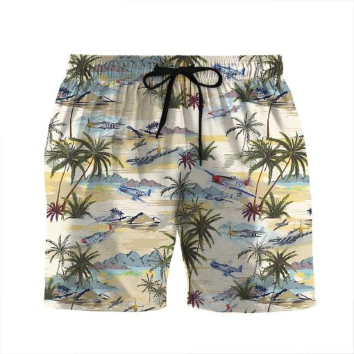 Gearhumans 3D Aircraft Beach Shorts ZG-BS070820010 Men Shorts Beach Shorts / S