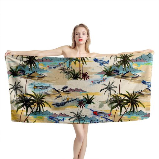 Gearhumans 3D Aircraft Beach Towel 10 Gearhumans 3D Aircraft Beach Towel ZK1905213 Towel