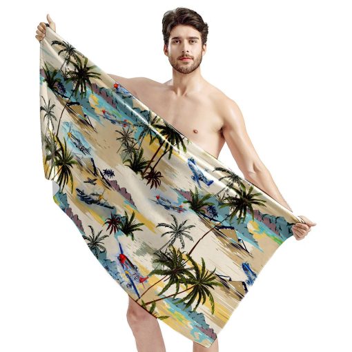 Gearhumans 3D Aircraft Beach Towel 12 Gearhumans 3D Aircraft Beach Towel ZK1905213 Towel