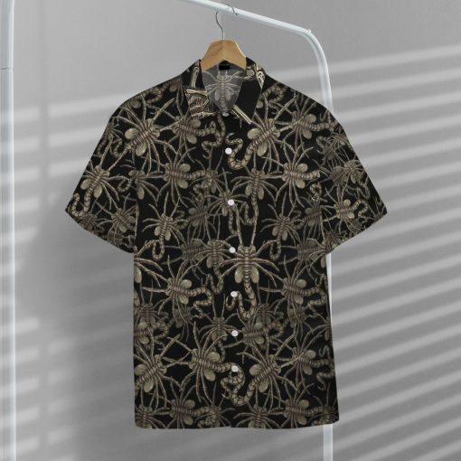Gearhumans 3D Alien Face Hugger Hawaii Shirt ZB180312 Hawai Shirt
