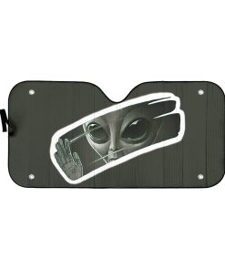 Gearhumans 3D Alien Take A Look To The Mirror Custom Sunshade GO14052110 Auto Sunshade 57''x27.5'' 