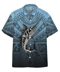 Gearhumans 3D Amazing Polynesian Go Fishing Marlin Custom Short Sleeve Shirt GS0507211 Hawai Shirt Hawai Shirt S 