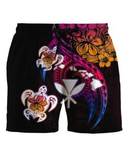 Gearhumans 3D Amazing Polynesian Hawaii Frangipani Flower Custom Beach Shorts Swim Trunk GS23062120 Men Shorts Men Shorts S 