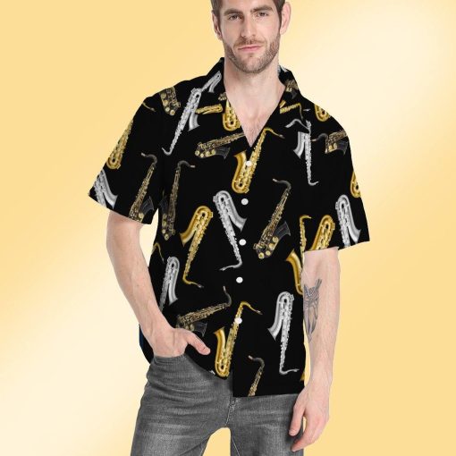 Gearhumans 3D Amazing Saxophone Custom Hawaii Shirt 6 Gearhumans 3D Amazing Saxophone Custom Hawaii Shirt GO18052120 Hawai Shirt