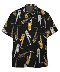 Gearhumans 3D Amazing Saxophone Custom Hawaii Shirt GO18052120 Hawai Shirt Short Sleeve Shirt S
