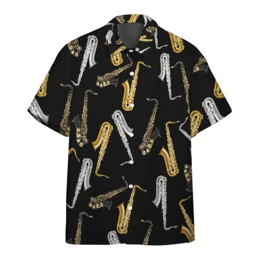 Gearhumans 3D Amazing Saxophone Custom Hawaii Shirt 1 Gearhumans 3D Amazing Saxophone Custom Hawaii Shirt GO18052120 Hawai Shirt Short Sleeve Shirt S