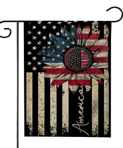 Gearhumans 3D America Sunflower Independence Day Custom Flag GW2806214 House Flag House Flag S