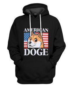 Gearhumans 3D American Doge Custom Tshirt Hoodie Apparel GO24052108 3D Apparel Hoodie S