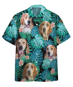 Gearhumans 3D American English Coonhound Dog Summer Custom Short Sleeve Shirt GW1905217 Hawai Shirt Short Sleeve Shirt S 