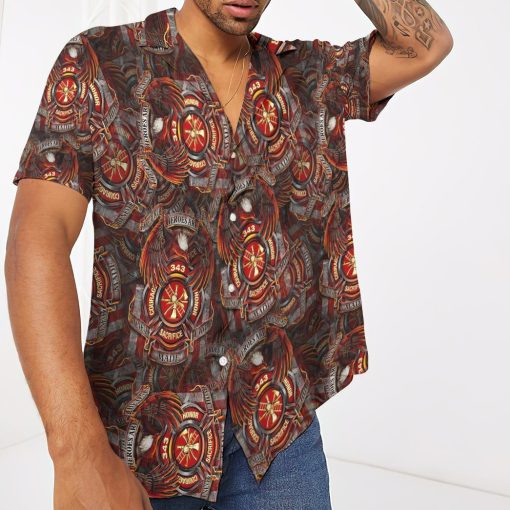 Gearhumans 3D American Firefighter Custom Hawaii Shirt GO10052128 Hawai Shirt