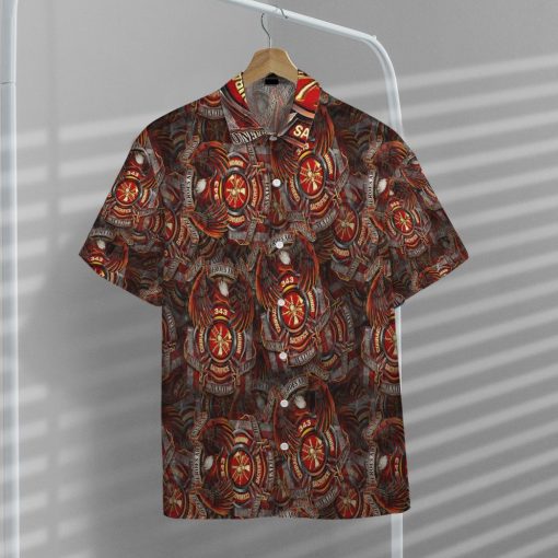 Gearhumans 3D American Firefighter Custom Hawaii Shirt GO10052128 Hawai Shirt