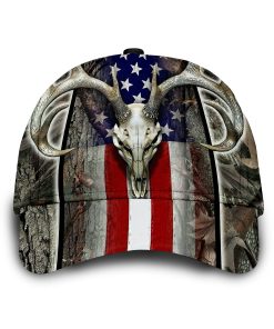 Gearhumans 3D American Flag Deer Hunting Camouflage Custom Cap GW050414 Cap Cap