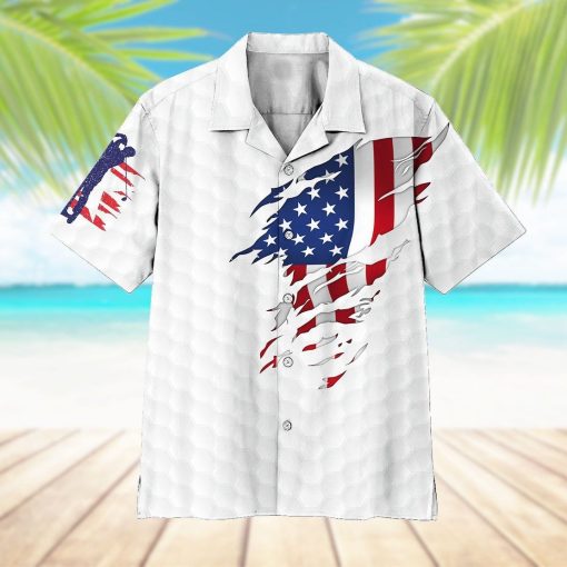 Gearhumans 3D American Golf Hawaii Shirt ZK0505212 Hawai Shirt
