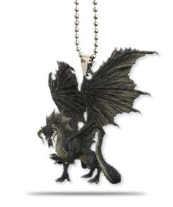 Gearhumans 3D Ancient Black Dragon Custom Car Hanging GW22068 Car Hanging Car Hanging/1 Pack 