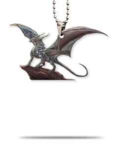 Gearhumans 3D Ancient Silver Dragon Custom Car Hanging GW22062113 Car Hanging Car Hanging/1 Pack 