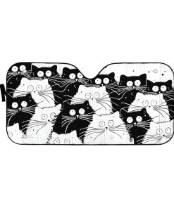 gearhumans 3D Angry cat Custom Car Auto Sunshade GD120511 Auto Sunshade 57''x27.5'' 