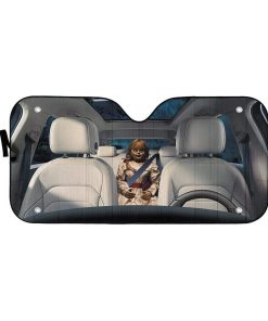 gearhumans 3D Annabelle Custom Car Auto Sunshade GV030819 Auto Sunshade 57''x27.5'' 