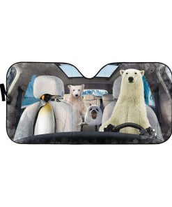 gearhumans 3D Arctic Custom Car Auto Sunshade GS23069 Auto Sunshade 57''x27.5'' 