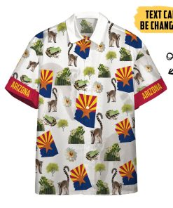 Gearhumans 3D Arizona Proud Custom Text Short Sleeve Shirts GS31052122 Hawai Shirt Short Sleeve Shirt S 