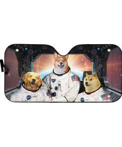 gearhumans 3D Astrodogs Custom Car Auto Sunshade GW13056 Auto Sunshade 57''x27.5'' 