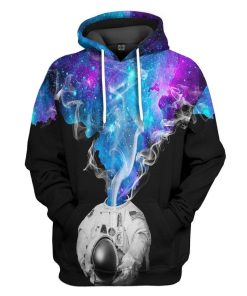 Gearhumans 3D Astronaut Galaxy Custom Tshirt Hoodie Apparel GW1105212 3D Apparel Hoodie S 