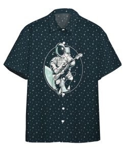 Gearhumans 3D Astronaut Playing Guitar Custom Hawaii Shirt GO18052121 Hawai Shirt Short Sleeve Shirt S