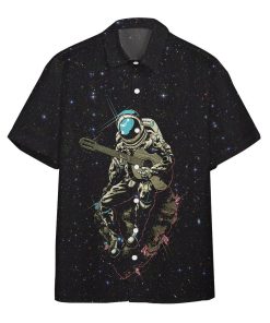 Gearhumans 3D Astronaut Playing The Guitar Custom Hawaii Shirt GO11052127 Hawai Shirt Short Sleeve Shirt S