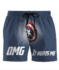 Gearhumans 3D Avengers Captain America Shield Custom Beach Shorts Swim Trunks GV23075 Men Shorts Men Shorts S