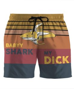 Gearhumans 3D Baby Shark My Dick Custom Beach Shorts Swim Trunks GN28073 Men Shorts Men Shorts S