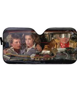 gearhumans 3D Back To The Future Custom Car Auto Sunshade GL27078 Auto Sunshade 57''x27.5''