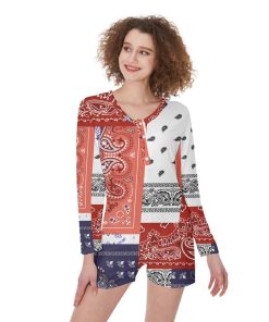 Gearhumans 3D Bandana Hawaii Custom One Piece Womens Pajamas GS02072113 One piece women pajamas One piece women pajamas S 