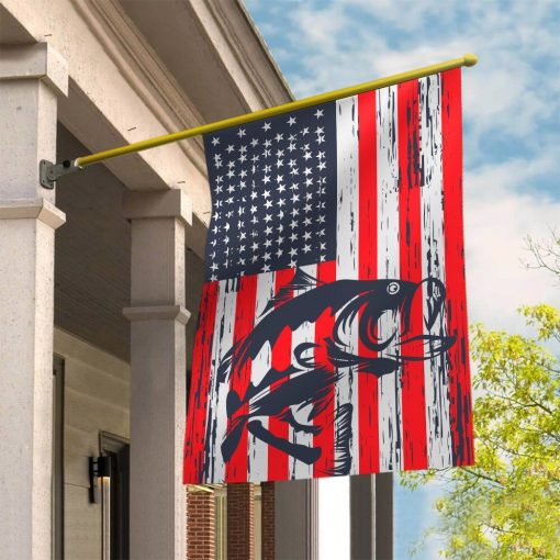 Gearhumans 3D Bass Fishing American Custom Flag GW0706217 House Flag