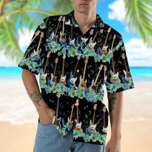 Gearhumans 3D Bass Guitar Hawaii Shirt ZZ13045 Hawai Shirt