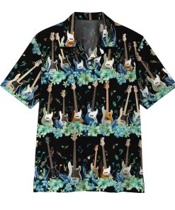 Gearhumans 3D Bass Guitar Hawaii Shirt ZZ13045 Hawai Shirt Short Sleeve Shirt S 