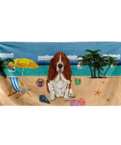 Gearhumans 3D Basset Hound Dog Custom Beach Towel GW1105217 Towel Towel 60''x30'' 