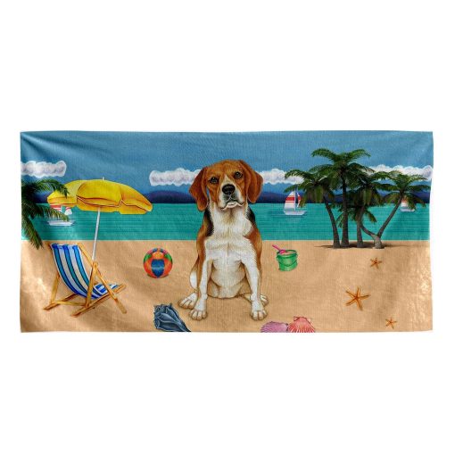 Gearhumans 3D Beagle Dog Custom Beach Towel GW1105218 Towel Towel 60''x30''
