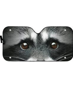 Gearhumans 3D Beautiful Eyes Of Raccoon Custom Sunshade GS01072110 Auto Sunshade 57''x27.5'' 