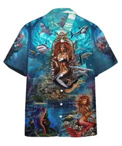 Gearhumans 3D Beautiful Mermaid In The Ocean Custom Short Sleeve Shirt GS1406217 Hawai Shirt Hawai Shirt S