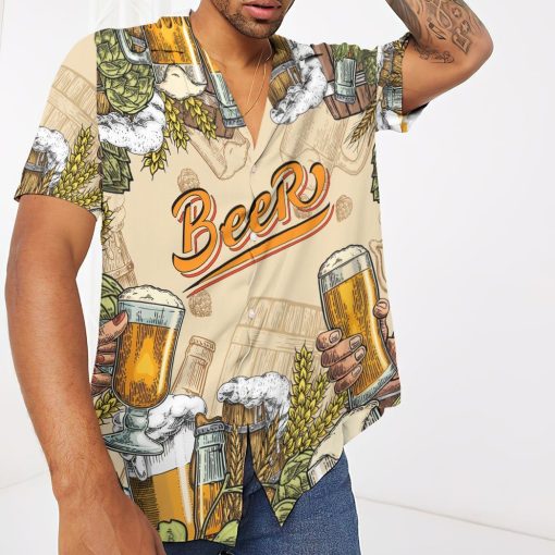 Gearhumans 3D Beer Custom Hawaii Shirt GS06072117 Hawai Shirt