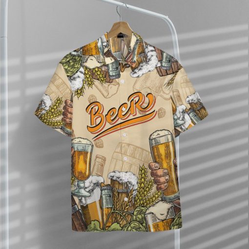 Gearhumans 3D Beer Custom Hawaii Shirt GS06072117 Hawai Shirt