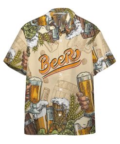 Gearhumans 3D Beer Custom Hawaii Shirt GS06072117 Hawai Shirt Hawai Shirt M 