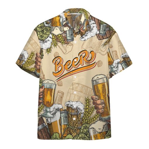 Gearhumans 3D Beer Custom Hawaii Shirt GS06072117 Hawai Shirt Hawai Shirt M